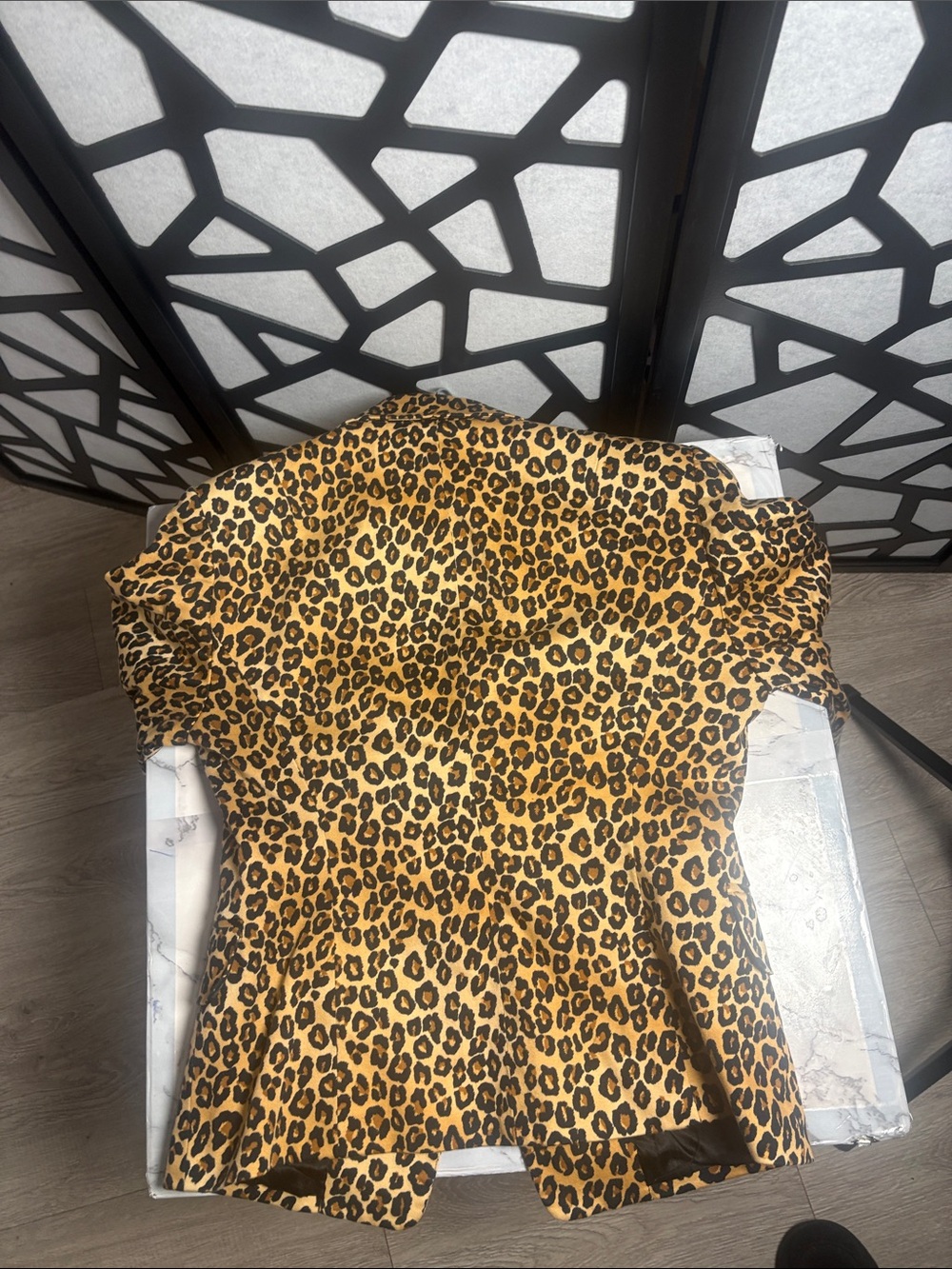 Michael Kors Leopard Print Blazer Jacket - Tan & Black - Picture 6 of 6